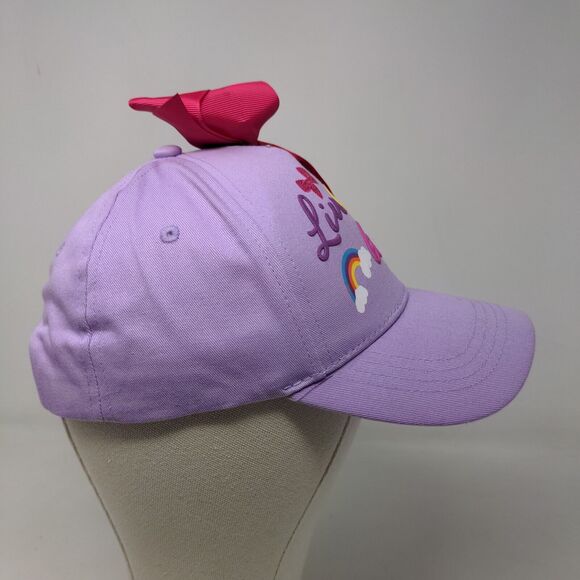 Nickelodeon Girl's JoJo Siwa Strapback Hat Purple OSFM Bow W/Sticker - Picture 6 of 10